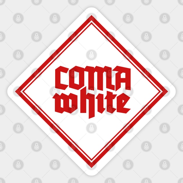 COMA WHITE Sticker by artslaves